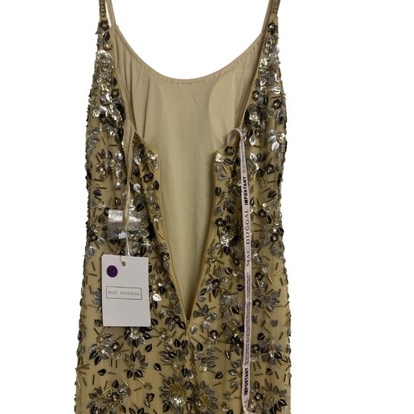 NWT Mac Duggal Formal Embellished Sleeveless Cocktail Maxi Dress Size 2 - Picture 7 of 8